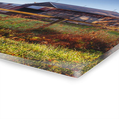 U R There Photography Hunters Creek Grey Saltbox Rustic Farmhouse Acrylic Wall Print