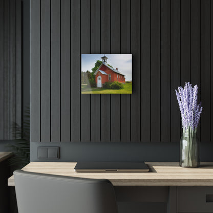 U R There Photography French Road Old Standard Schoolhouse I Rustic Farmhouse Acrylic Wall Print