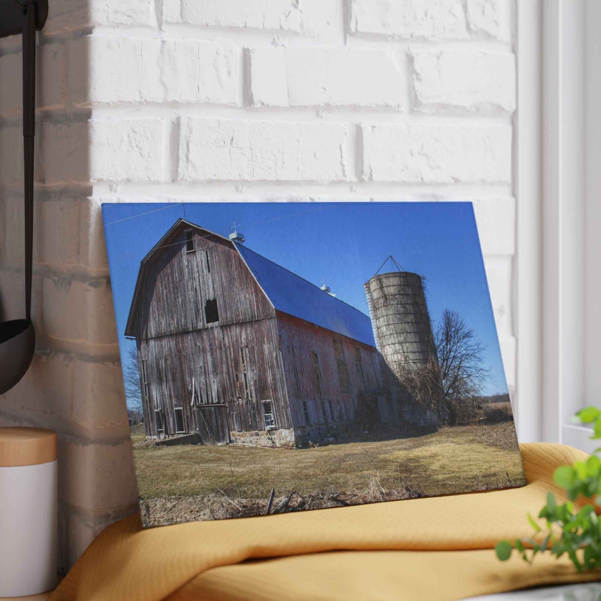 U R There Photography North Irish Red I Rustic Farmhouse Tempered-Glass Cutting Board