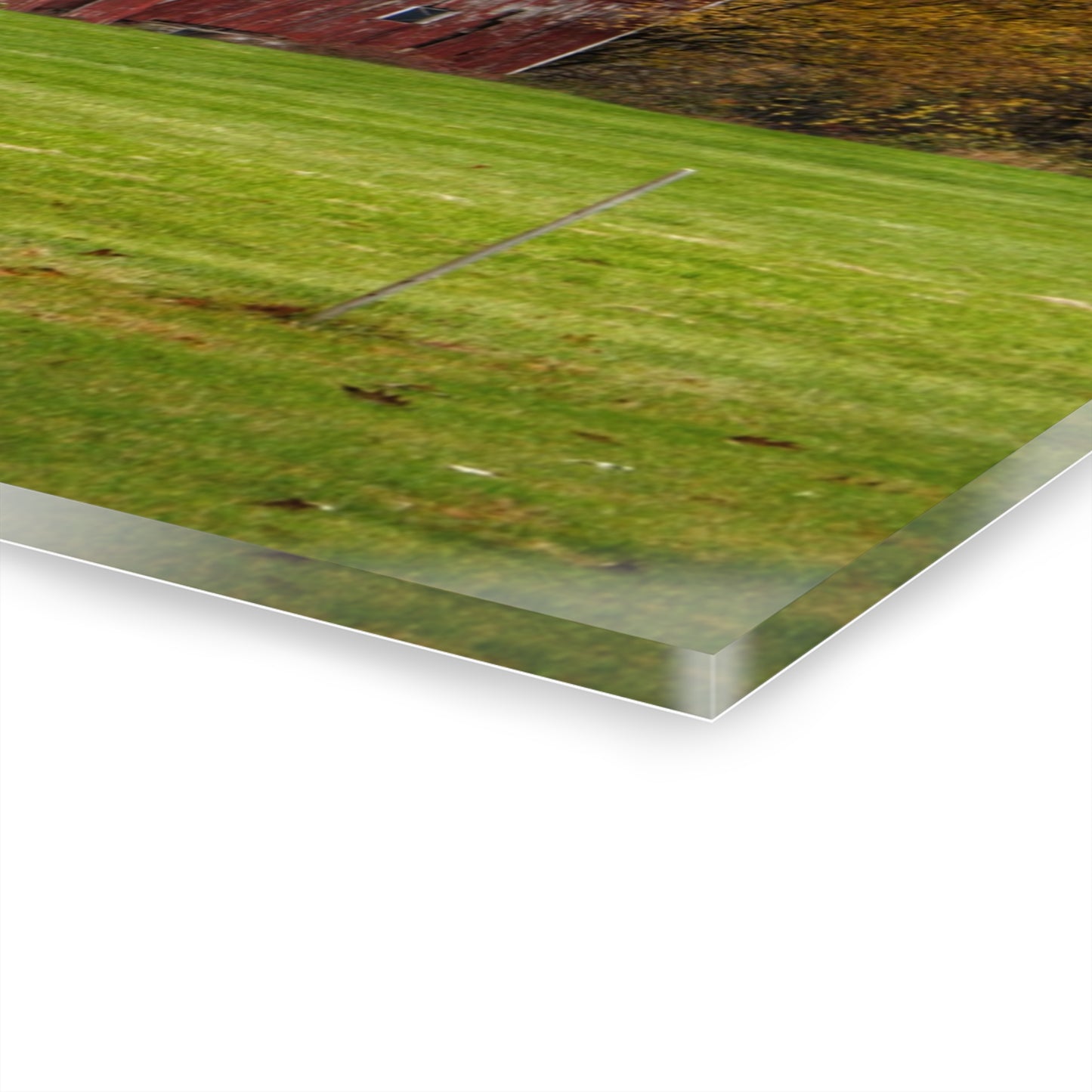 U R There Photography Hill Road Roadside Red Rustic Farmhouse Acrylic Wall Print