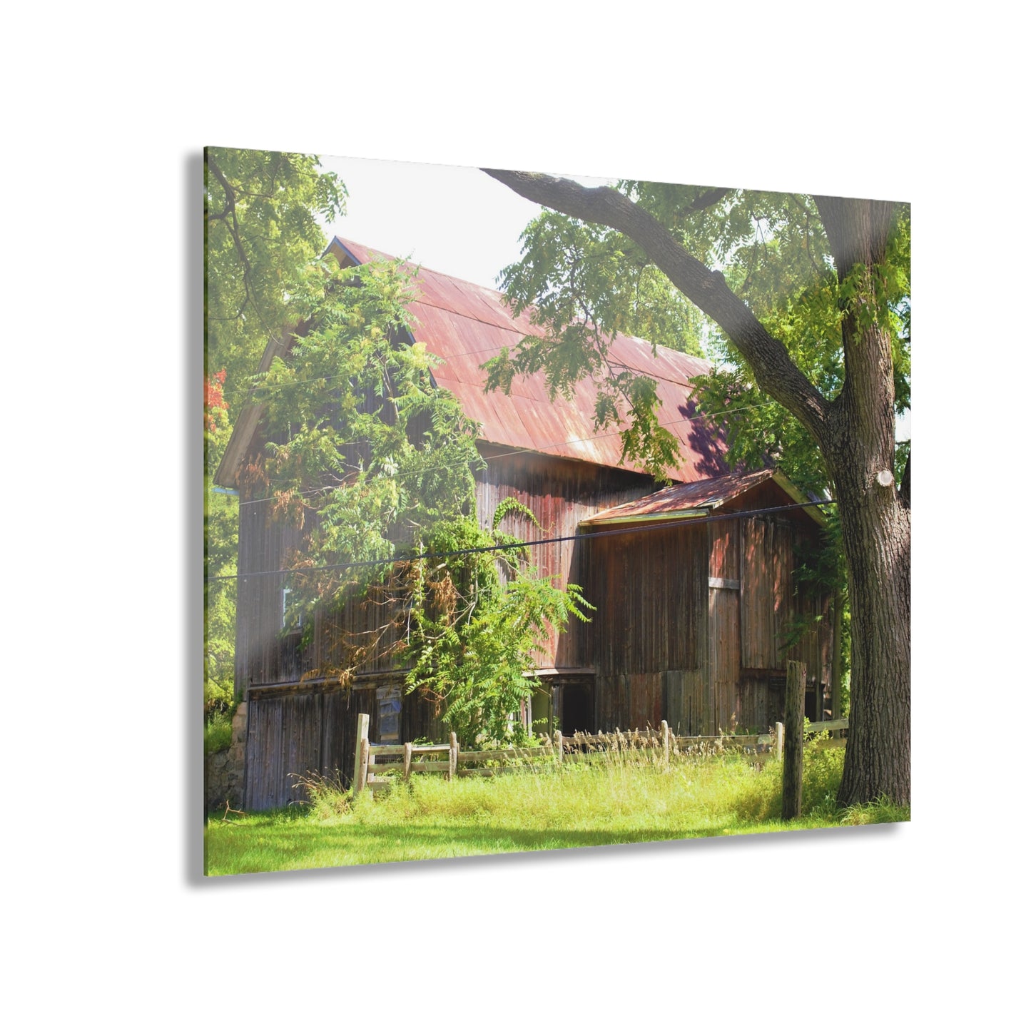 U R There Photography Oxford Rusted Red III Rustic Farmhouse Acrylic Wall Print