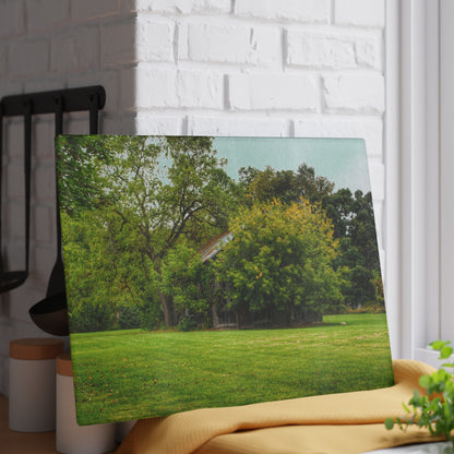 U R There Photography Hidden Past I Rustic Farmhouse Tempered-Glass Cutting Board