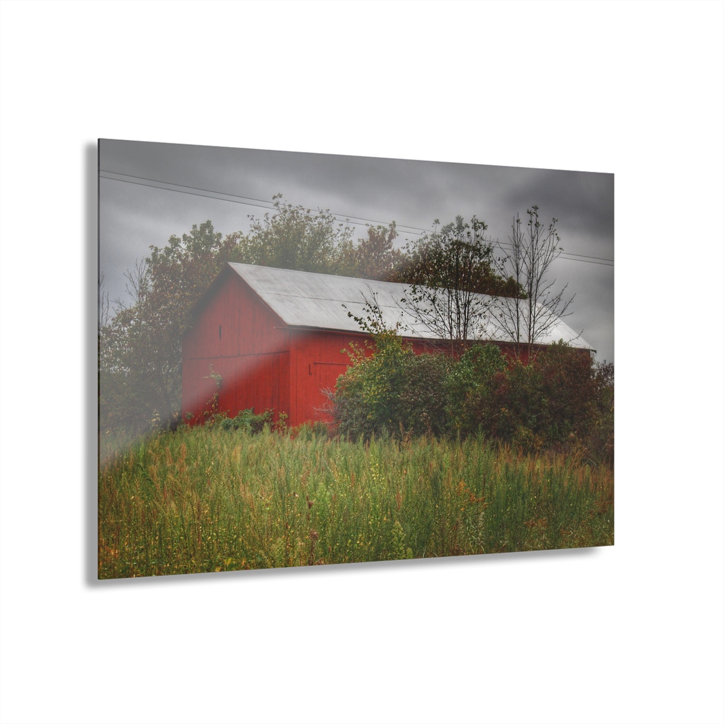 U R There Photography Willard Road Red I Rustic Farmhouse Acrylic Wall Print