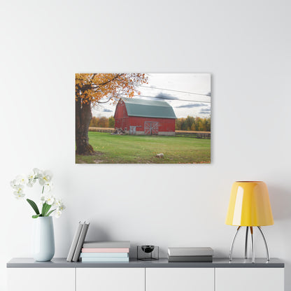 U R There Photography Bowers Roadside Red Rustic Farmhouse Acrylic Wall Print