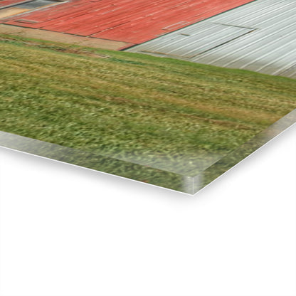 U R There Photography Fargo Road Red I Rustic Farmhouse Acrylic Wall Print