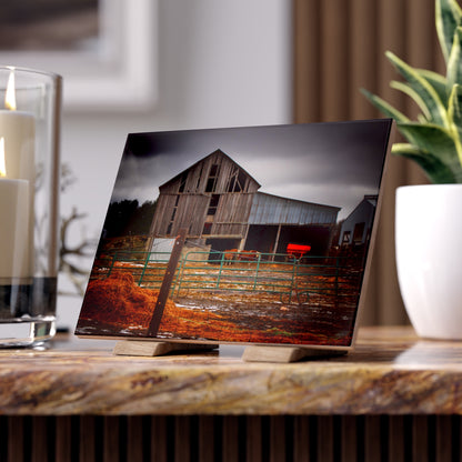 U R There Photography Chapman Road Grey II Rustic Farmhouse Decorative Ceramic Tile