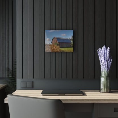 U R There Photography Croswell Fargo Road Red Rustic Farmhouse Acrylic Wall Print