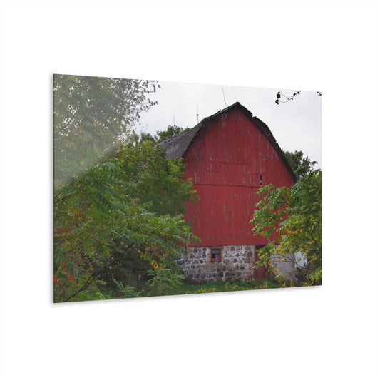 U R There Photography Brown Road Hidden Red II Rustic Farmhouse Acrylic Wall Print