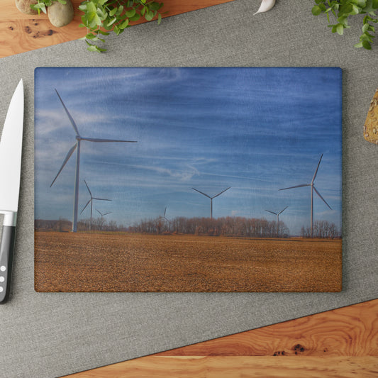 U R There Photography Windmill Alley Rustic Farmhouse Tempered-Glass Cutting Board