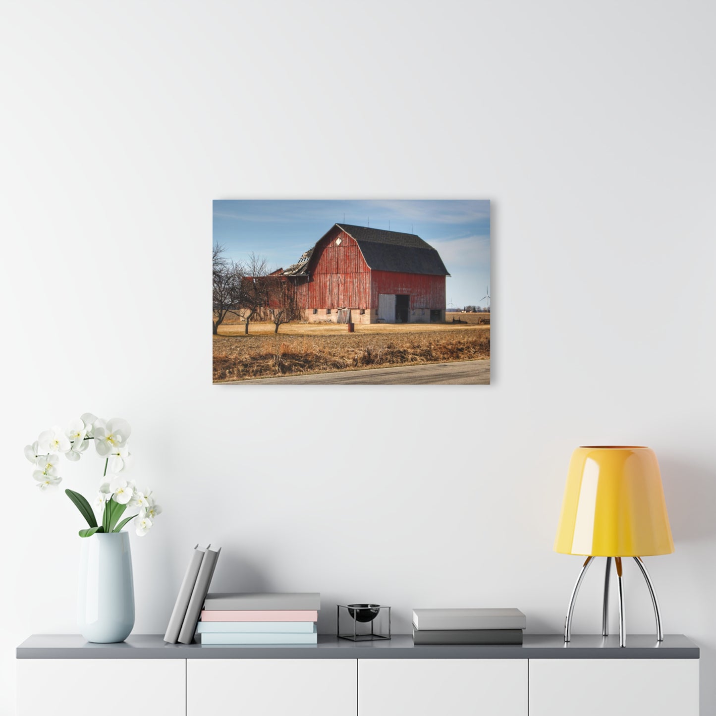 U R There Photography Elmwood Forgotten Apple Red Rustic Farmhouse Acrylic Wall Print