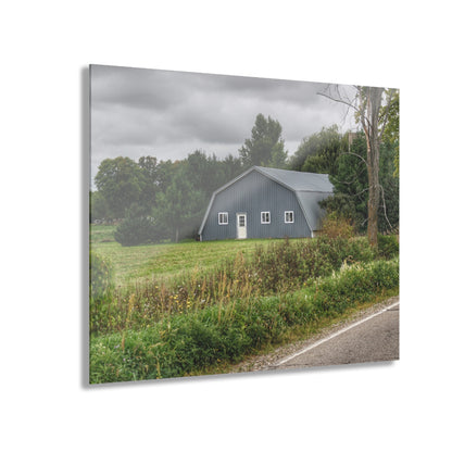U R There Photography Hinson Road Grey Quonset Rustic Farmhouse Acrylic Wall Print