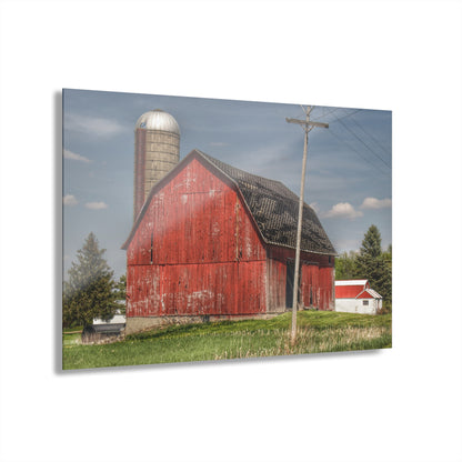 U R There Photography Hollenbeck Road Red II Rustic Farmhouse Acrylic Wall Print