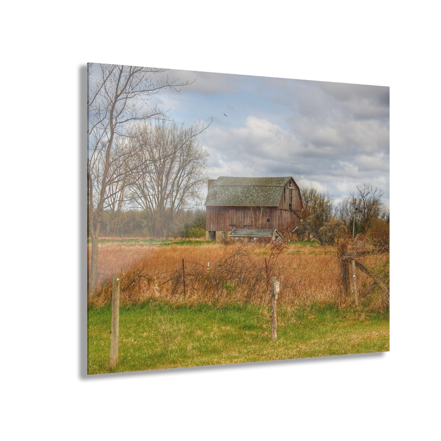 U R There Photography Clothier Road Red II Rustic Farmhouse Acrylic Wall Print