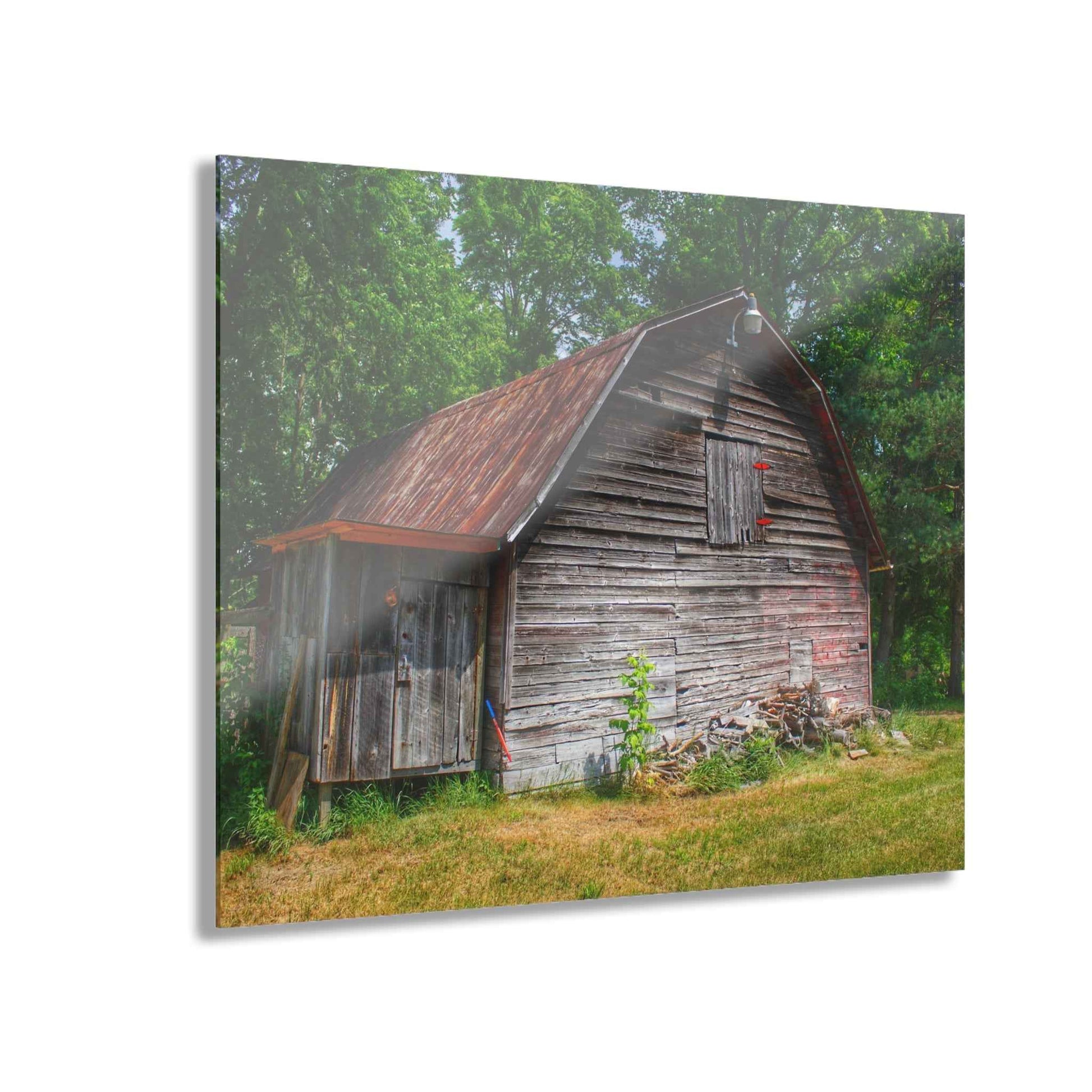 U R There Photography Roadside Grey Rustic Farmhouse Acrylic Wall Print