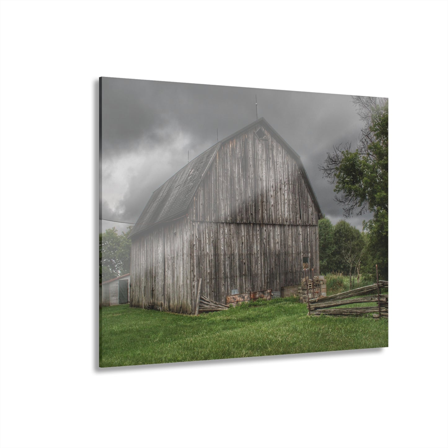 U R There Photography Attica Grey Rustic Farmhouse Acrylic Wall Print