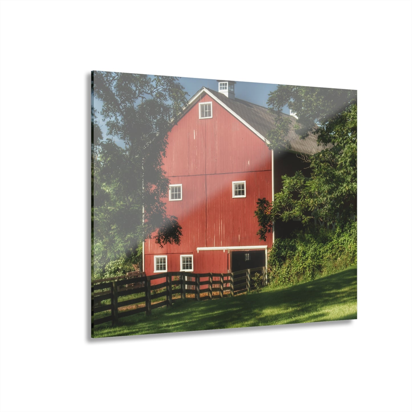U R There Photography Oxford Red Rustic Farmhouse Acrylic Wall Print