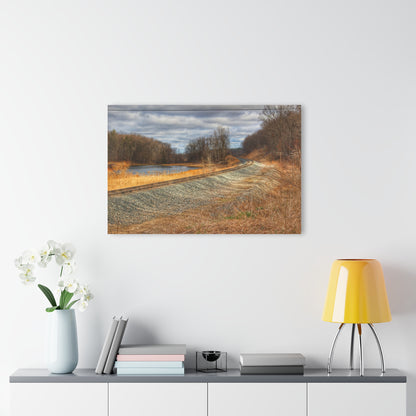 U R There Photography Aside the Tracks in Holly Rustic Farmhouse Acrylic Wall Print