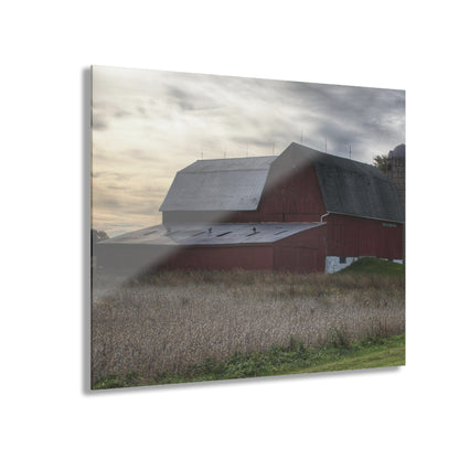 U R There Photography Brown City Red I Rustic Farmhouse Acrylic Wall Print