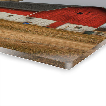 U R There Photography Hunters Creek Road Cow Barn II Rustic Farmhouse Acrylic Wall Print