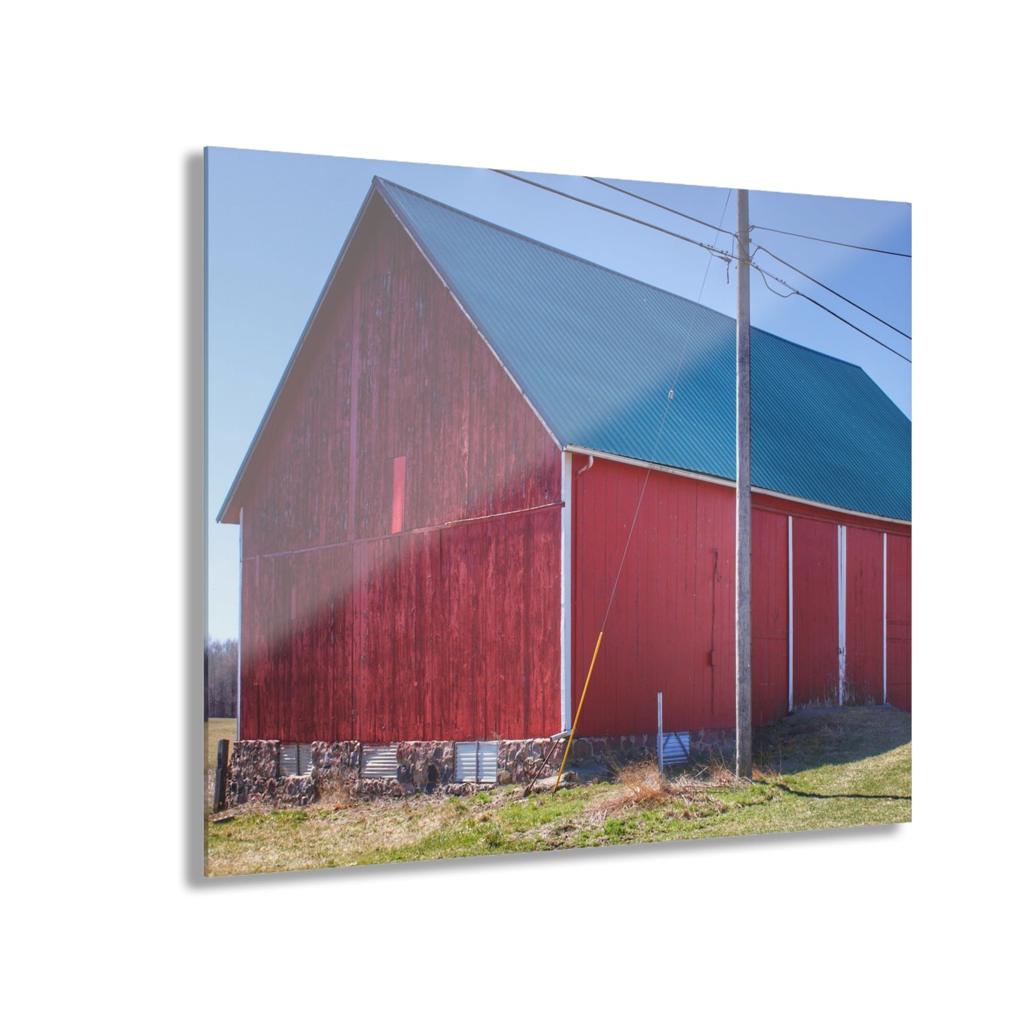 U R There Photography Imlay City Road Red II Rustic Farmhouse Acrylic Wall Print