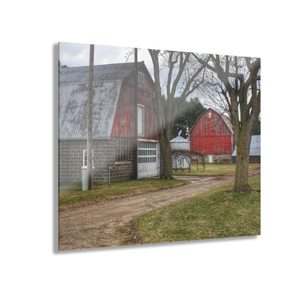 U R There Photography Peck Reds Rustic Farmhouse Acrylic Wall Print