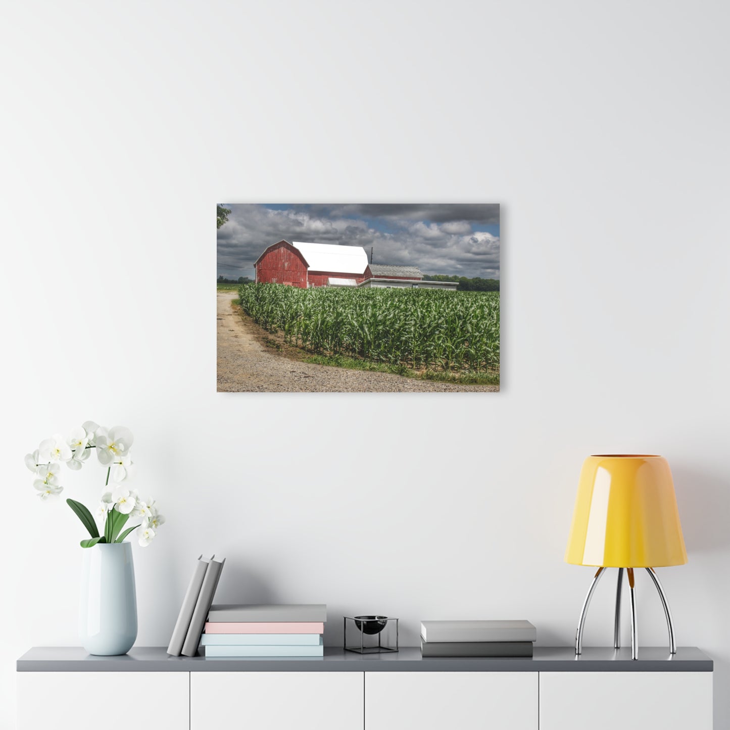 U R There Photography Millington Road Reds Rustic Farmhouse Acrylic Wall Print