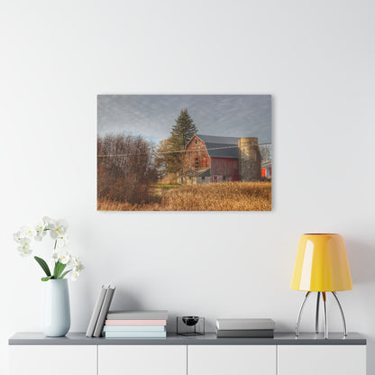 U R There Photography Otter Lake Road Red I Rustic Farmhouse Acrylic Wall Print