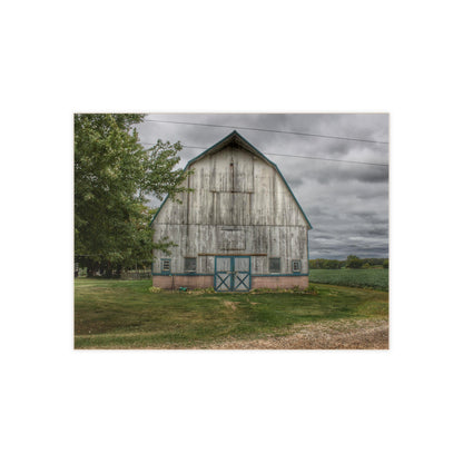 U R There Photography Bristol Road White I Rustic Farmhouse Decorative Ceramic Tile 6" × 8" Glossy