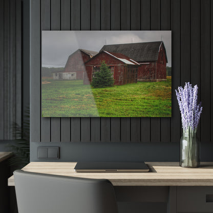 U R There Photography Winslow Road Reds Rustic Farmhouse Acrylic Wall Print