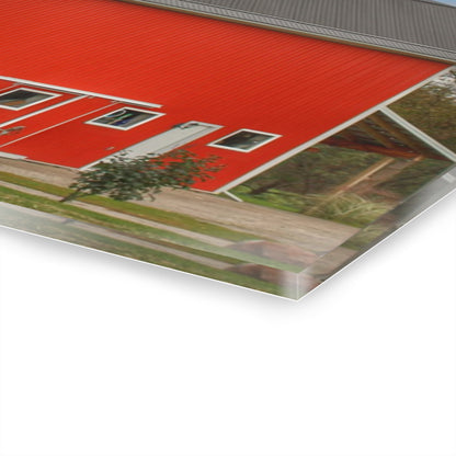 U R There Photography Connell Road Modern Red Rustic Farmhouse Acrylic Wall Print