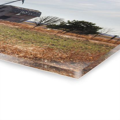 U R There Photography French Road Little Red Rustic Farmhouse Acrylic Wall Print