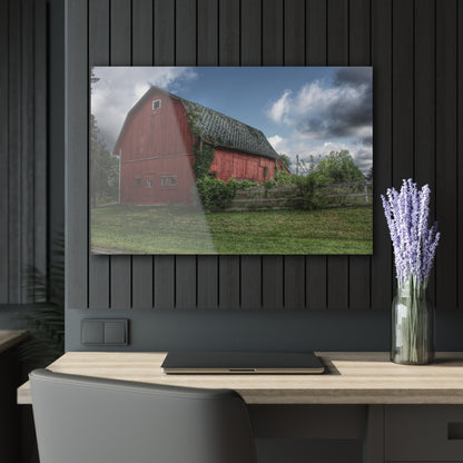 U R There Photography Hegal Road Old Red I Rustic Farmhouse Acrylic Wall Print