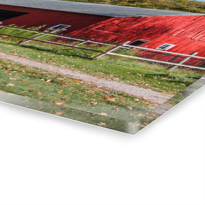 U R There Photography Hough Road Red II Rustic Farmhouse Acrylic Wall Print