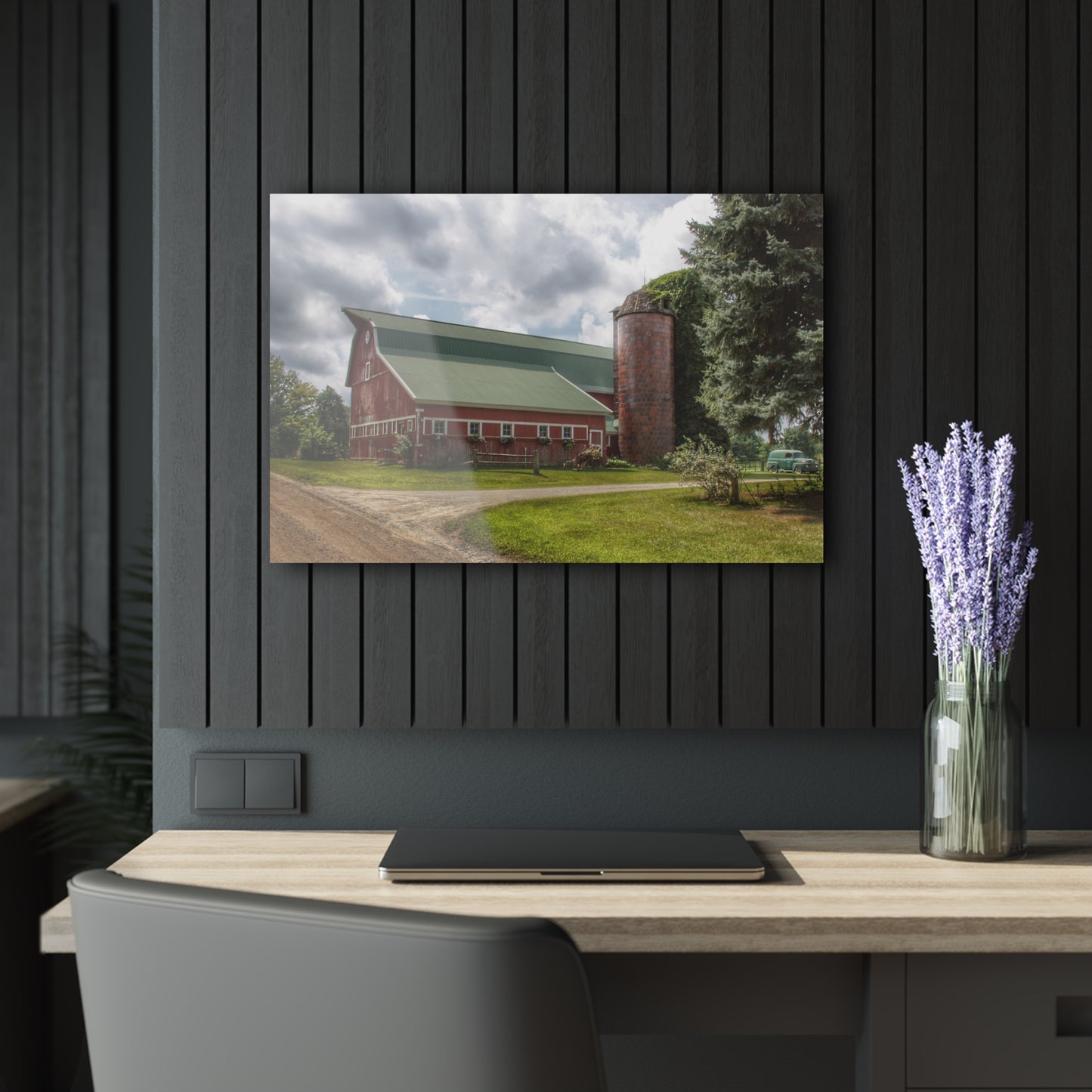 U R There Photography Metamora Country Red Rustic Farmhouse Acrylic Wall Print