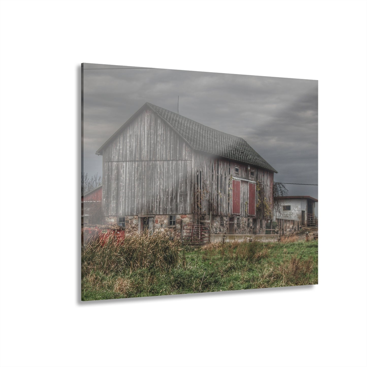 U R There Photography Swaffer Road Grey Rustic Farmhouse Acrylic Wall Print