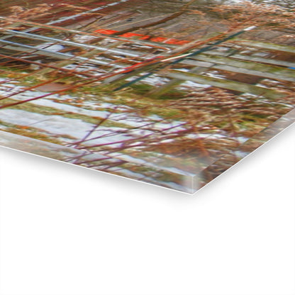 U R There Photography LeValley Road Red Rustic Farmhouse Acrylic Wall Print