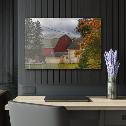 U R There Photography Farnsworth Road Red II Rustic Farmhouse Acrylic Wall Print