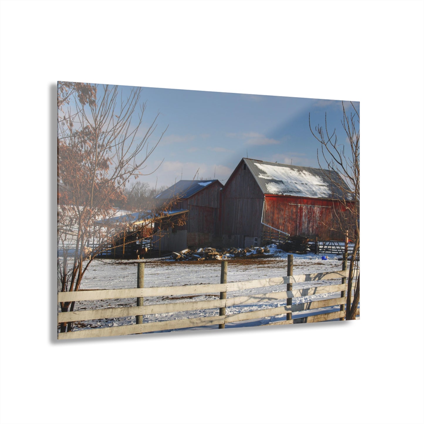 U R There Photography Attica Reds Rustic Farmhouse Acrylic Wall Print
