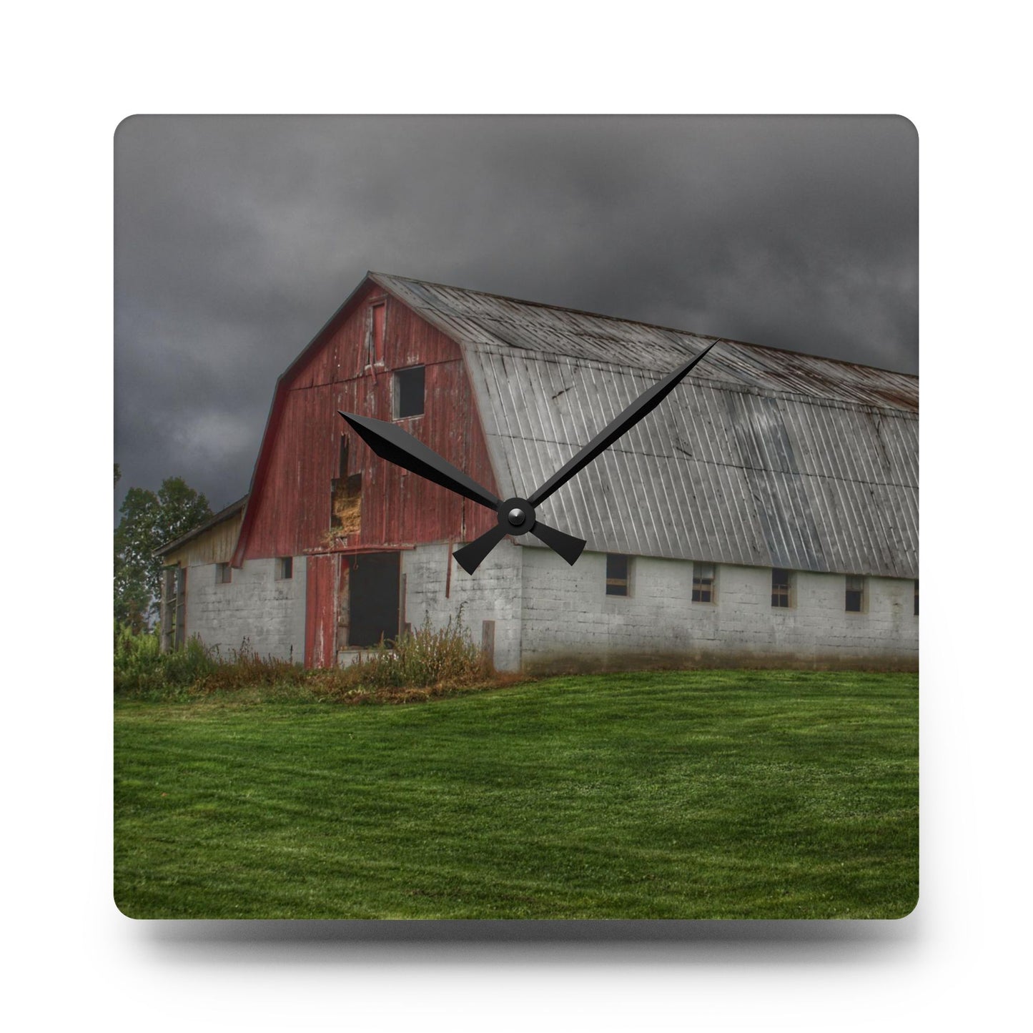 U R There Photography Peters Red Appaloosa II Rustic Farmhouse Acrylic Analog Wall Clock