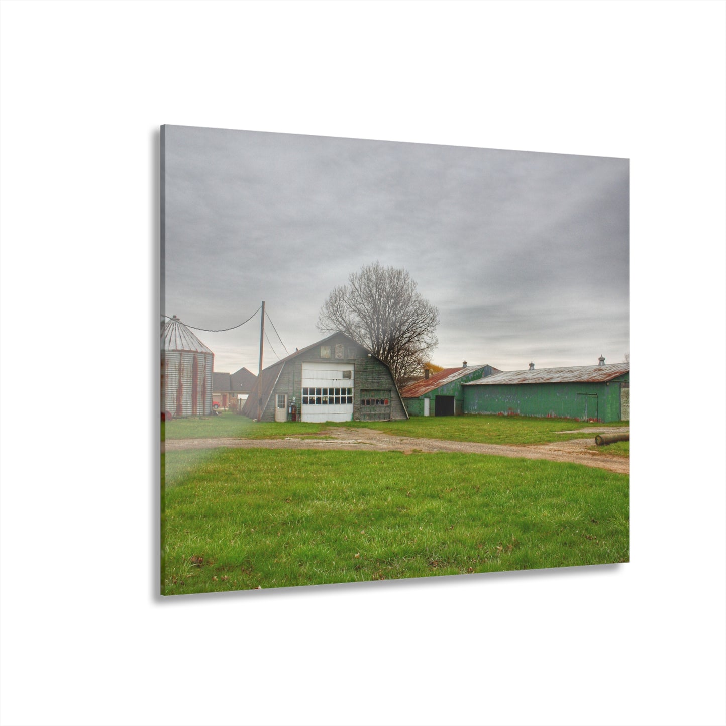 U R There Photography Hough Road Green Quonset IV Rustic Farmhouse Acrylic Wall Print
