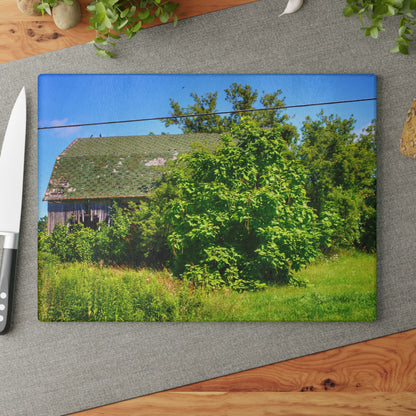 U R There Photography Hidden Grey of Hunters Creek Rustic Farmhouse Tempered-Glass Cutting Board