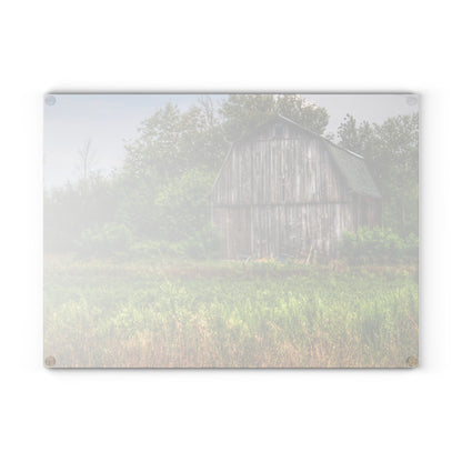 U R There Photography Frankford Road Grey Rustic Farmhouse Tempered-Glass Cutting Board