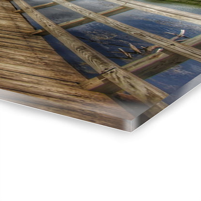 U R There Photography Linear Park Bridge in Lapeer III Rustic Farmhouse Acrylic Wall Print