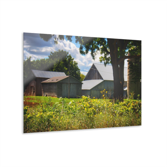 U R There Photography Hough Road Greys Rustic Farmhouse Acrylic Wall Print