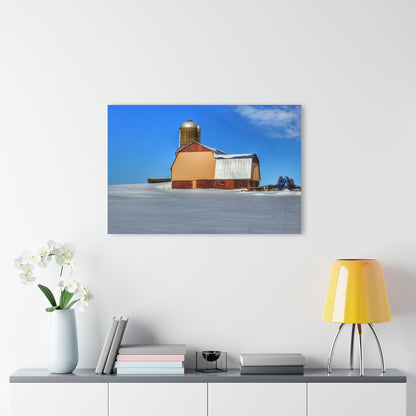U R There Photography Bay City - Forestville Beige Barn Rustic Farmhouse Acrylic Wall Print
