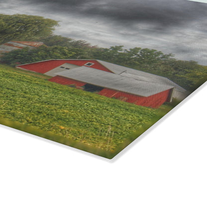 U R There Photography Kingston Road Trio I Rustic Farmhouse Tempered-Glass Cutting Board