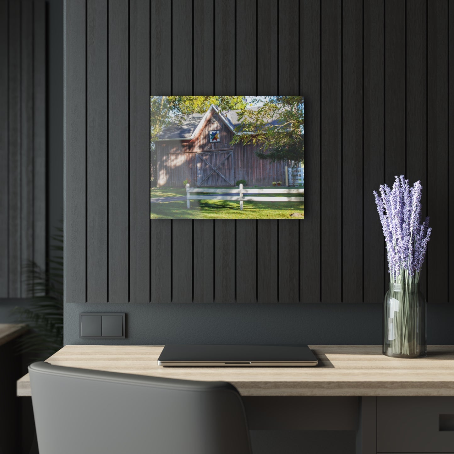 U R There Photography Hunters Creek Quilted II Rustic Farmhouse Acrylic Wall Print