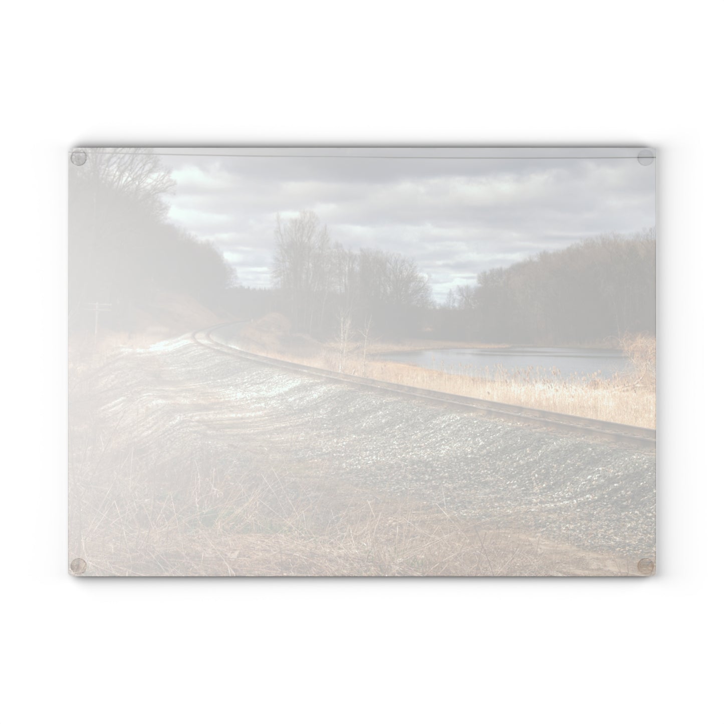 Barn Boutique Rustic Tempered-Glass Cutting Board| Aside the Tracks in Holly