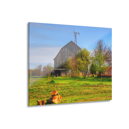U R There Photography Sohn Road Grey Rustic Farmhouse Acrylic Wall Print