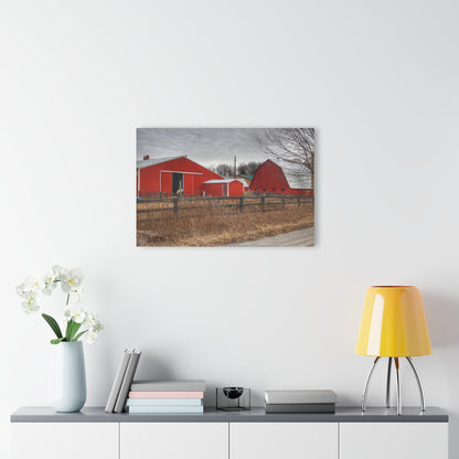 U R There Photography January Reds Rustic Farmhouse Acrylic Wall Print